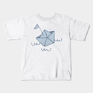 origami sailboat in the morning Kids T-Shirt